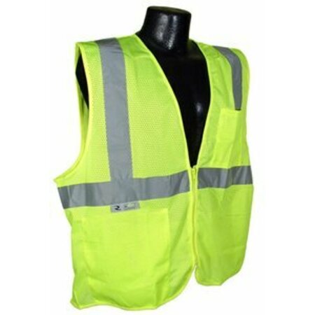 RADIANS Sv25-2zgm2x Xxl Fr Safety Vestcliigrn Mesh W/Pockets HV375800083